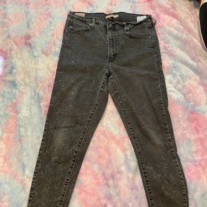 Levi's Black Mile High Super Skinny 32 Jeans